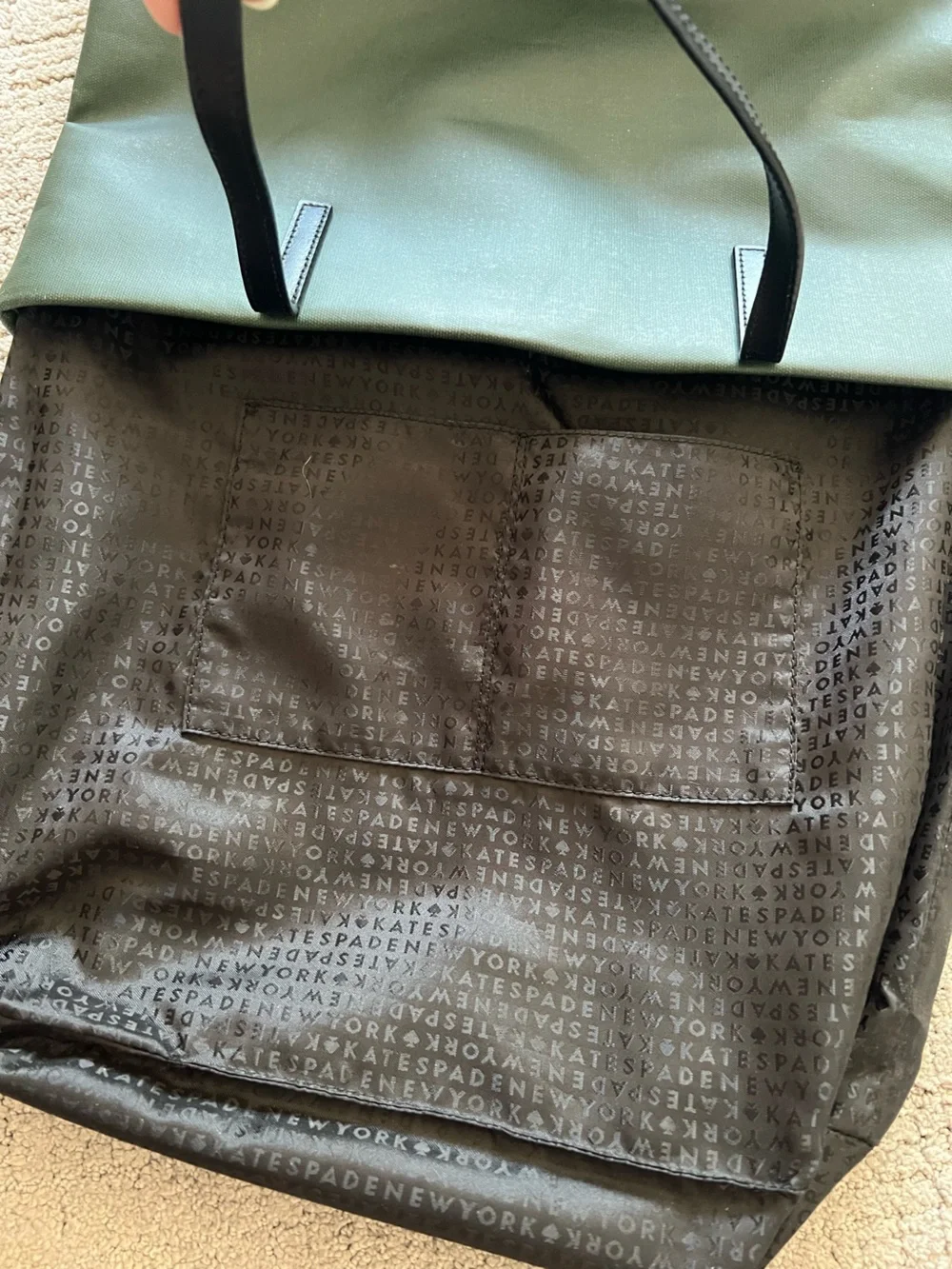 Kate Spade Green 'Crazy Like a Fox' Coated Canvas Tote